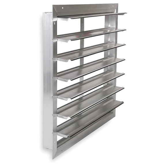 Exhaust Shutter 24 Inch - Single Panel Ventilation Fan Cover | Durable Outdoor Air Vent | Weather Resistant Louver for Bathroom, Kitchen, Garage, and Home Ventilation