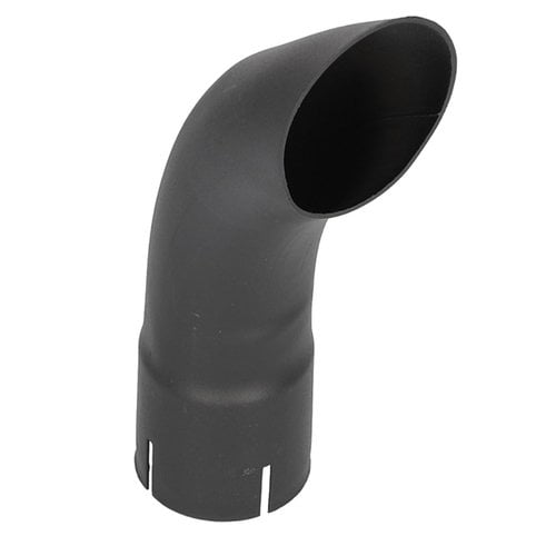Exhaust Stack - 2-1/2" x 12" Curved Black