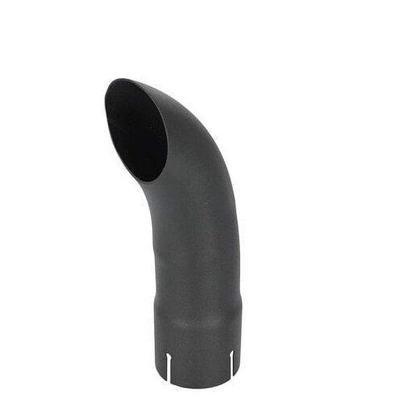 Exhaust Stack - 2-3/4" x 12" Curved Black
