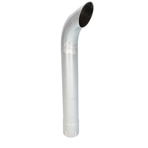 Exhaust Stack - 2-3/8" x 24" Curved Chrome
