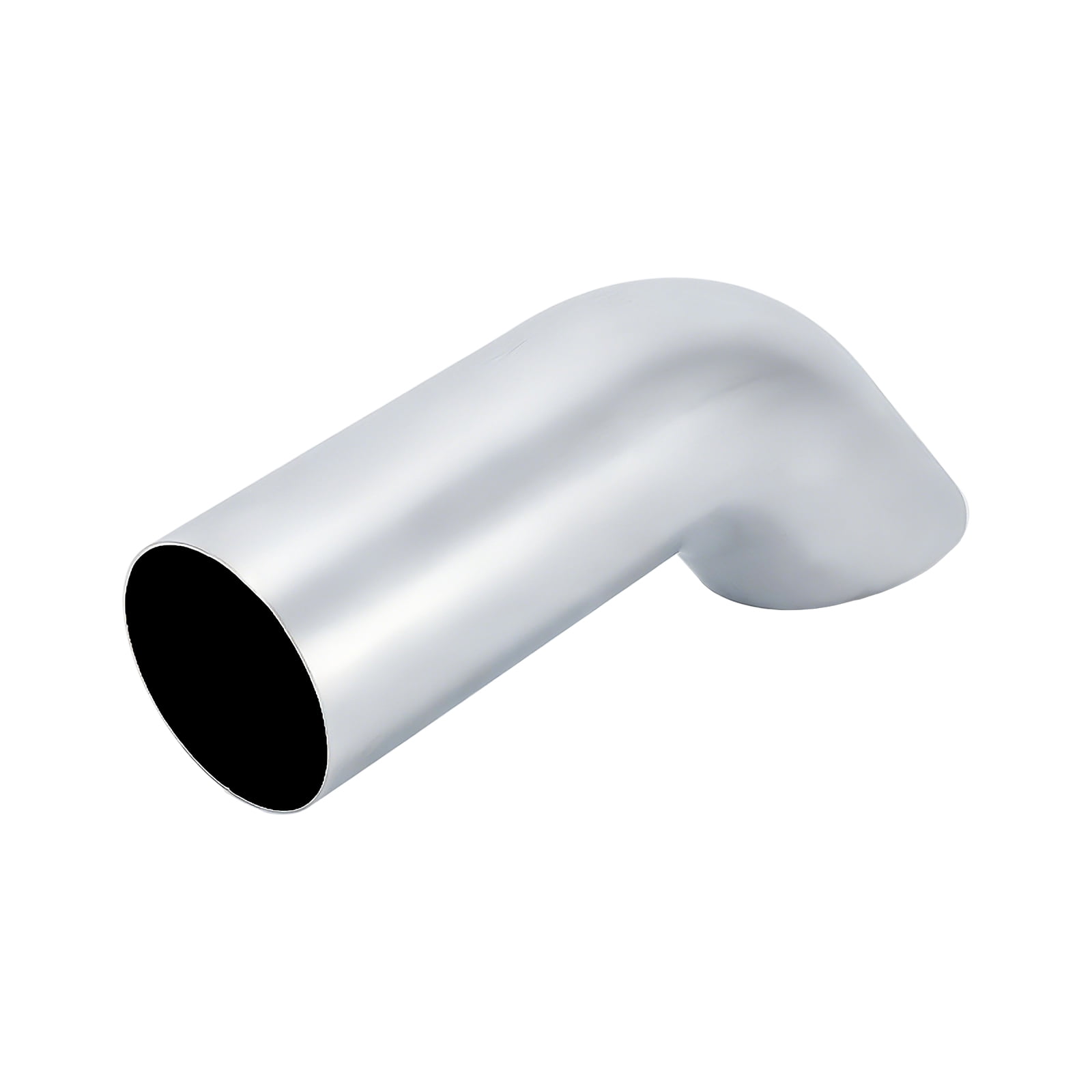 Exhaust Stack Pipe Curved Truck Pipe Heavy-Duty Steel Chrome, 5" OD x 18" Long Exhaust Pipe Truck Pipe