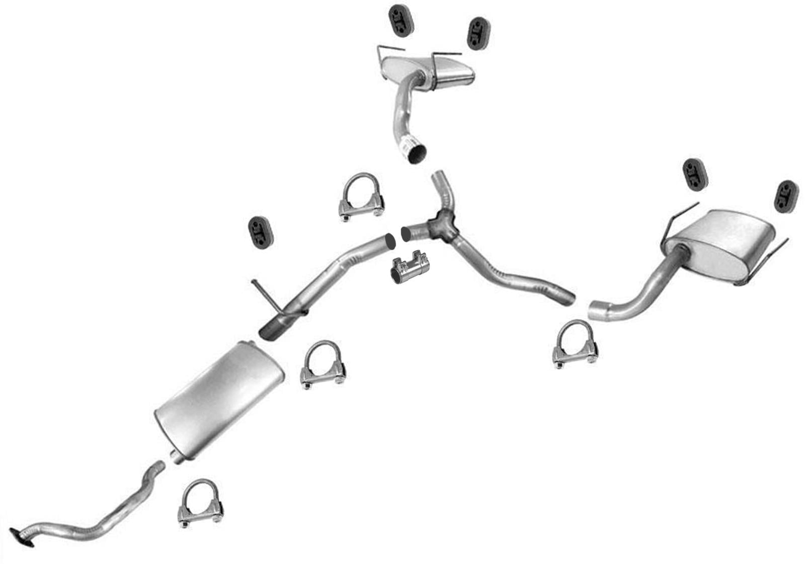 Exhaust System Fits GMC Acadia & Fits Buick Enclave 2009-2017 3.6L No Chrome Tip