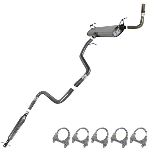 Northeastern Exhaust Resonator, Intermediate Pipe, Muffler & Tail Pipe Fits 2008-2012 Chevrolet Malibu 2.4L & 3.5L, 2008-2009 Saturn Aura 2.4L & 3.5L - Direct Fit | Stainless Steel System Kit