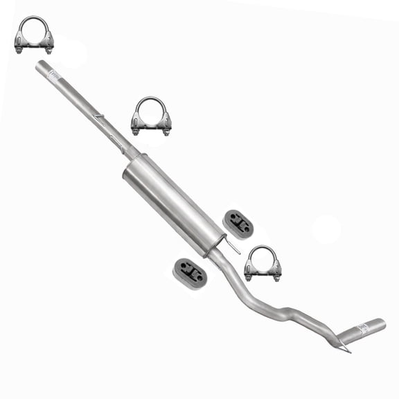 Northeastern Exhaust Pipe, Muffler & Tail Pipe Fits 2006-2008 Dodge Ram 1500 3.7L & 4.7L 120" Wheelbase - Direct Fit | Stainless Steel Exhaust System | Includes Hangers & Clamps