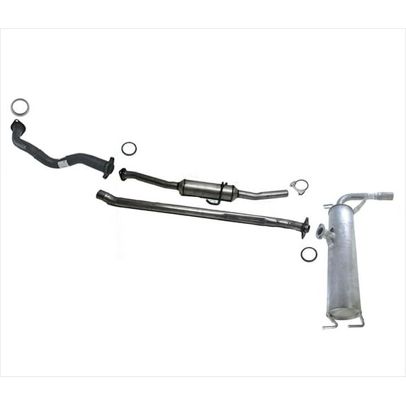 Exhaust System With Front Pipe Resonator & Muffler Gasket For Toyota RAV4 01-03