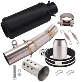 Exhaust System with Black Muffler Mid Pipe for Yamaha YZF R6 Motorcycle 2006-2016