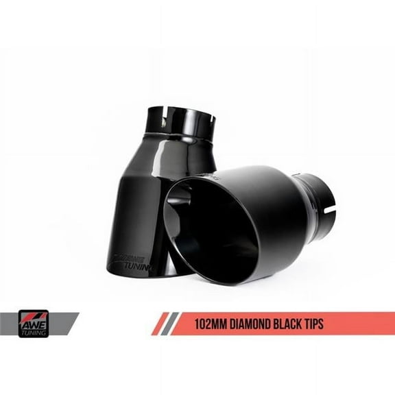 Exhaust System with Diamond Tips for VW MK7 GTI Track Edition, Black