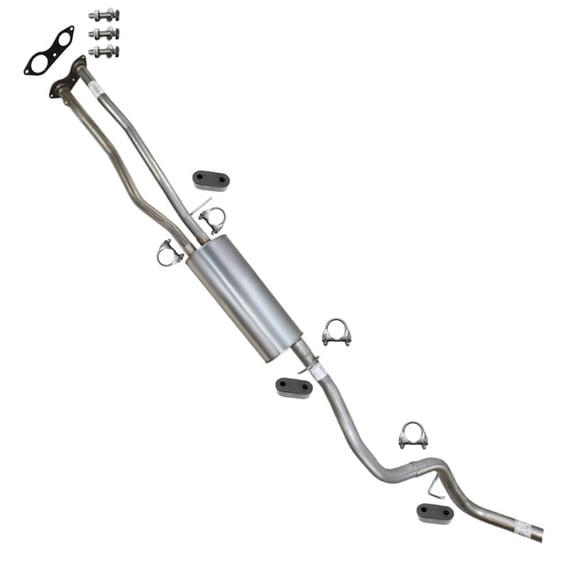 Northeastern Exhaust H Pipe, Muffler & Tail Pipe Fits 1996-1999 GMC K1500 5.7L - Direct Fit | Stainless Steel System Kit