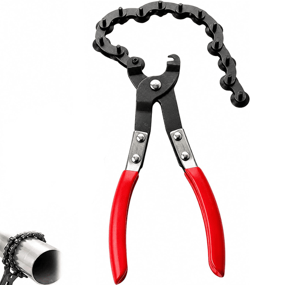 Exhaust Tail Pipe Cutter, Compact Chain Tool for 3/4-3-1/4 Pipes (1PCS) | Compact Chain-Style Cutter with Non-Slip Handle for Muffler, Tailpipe and Automotive Exhaust Repairs in Tight Spaces