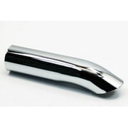 Exhaust Tip 2.00 Inch Dia 8.00 In Long 1.75 Inlet Turn Down Chrome Wesdon Exhaust Tip