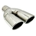 thumbnail image 1 of Exhaust Tip 2.25 Inlet 3.00 X 2.50 Outlet 10.00 long WD-OVAL30010-225-HP-SS Dual Oval Slant 304 Stainless Wesdon Exhaust Tip, 1 of 11