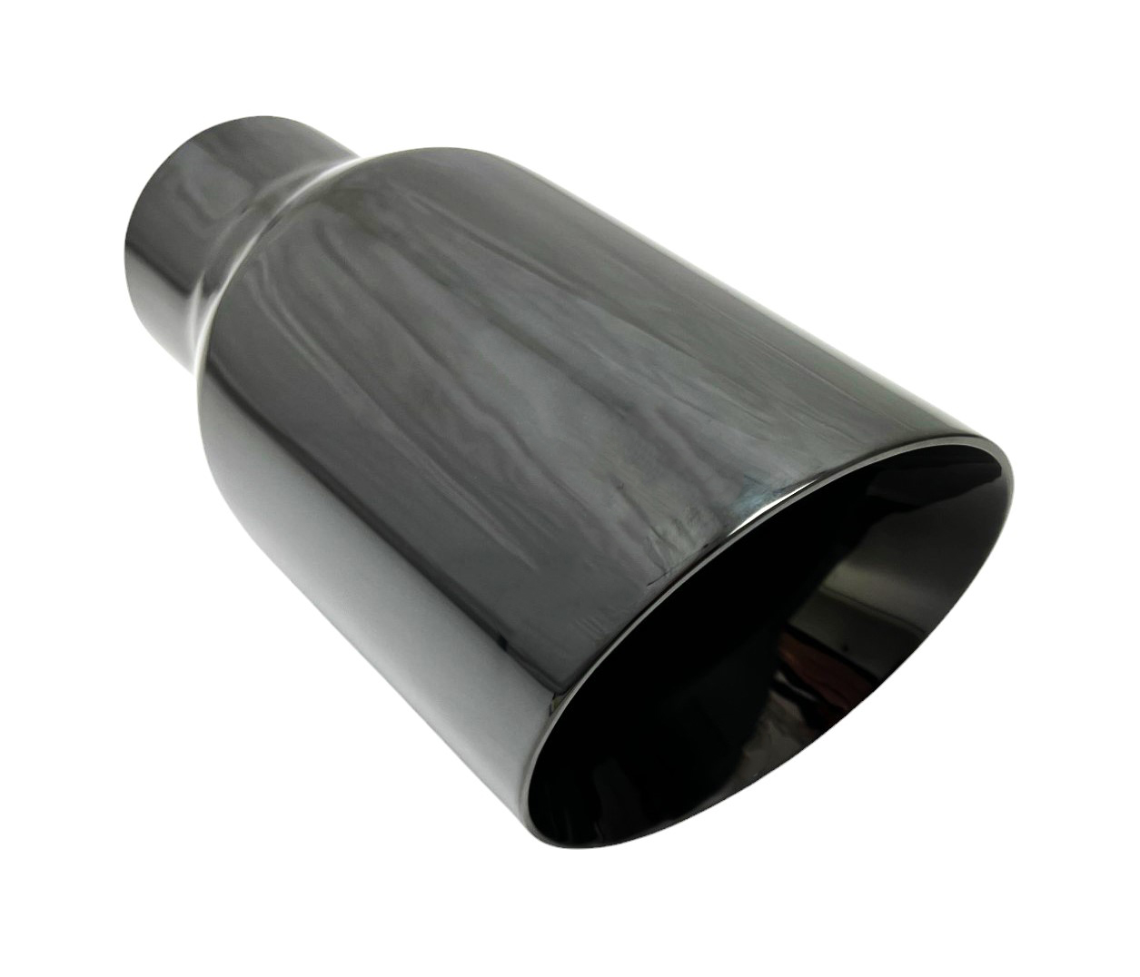 Dual 2.25" Outlet Bolt-on Exhaust Tip 2" Inlet 10" Long – 304 Stainless Steel Polished – TRI-HYBERS
