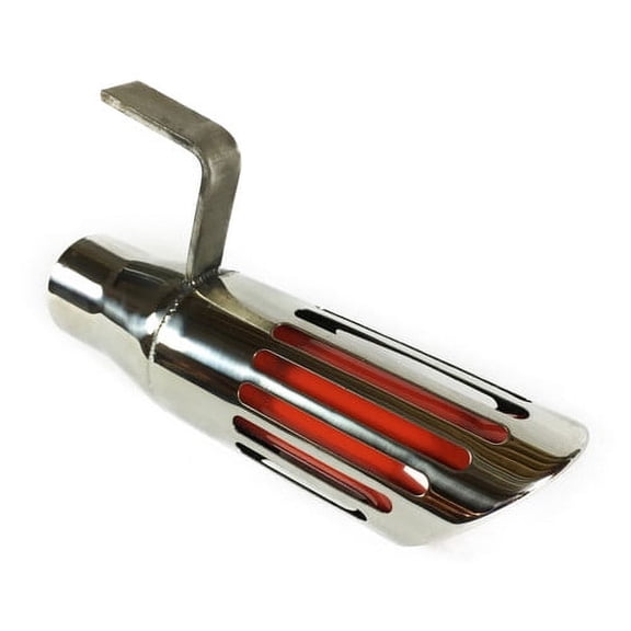 Exhaust Tip 2.25" Inlet 3.50 X 12.00" Long B Body WMBH35012-225-RT-SS Slotted 304 Stainless W/Hanger Wesdon Exhaust Tip