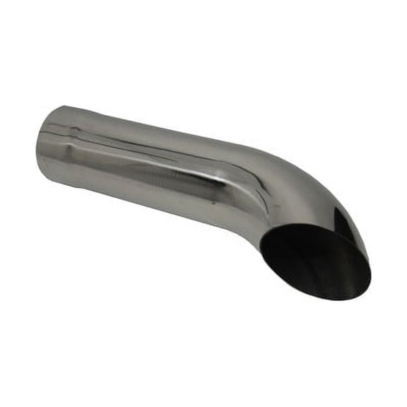 Exhaust Tip 2.50" Dia X 12.00" Long 2.25" Inlet WTD25012-225 Turn Down Chrome Plated Wesdon Exhaust Tip