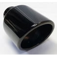 thumbnail image 1 of Exhaust Tip 2.50 Inlet 4.50 X 7.75 WRAM-45075-250-BC-SS Black Chrome 304 Stainless Slant Wesdon Exhaust Tip, 1 of 9