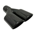 thumbnail image 1 of Exhaust Tip 2.50 Inlet Dual 3.00 Oval X 2.50 High Outlets 9.75 In WDOR30250975-250-SS-BC Resonated Black Chrome 304 Stainless Steel Wesdon Exhaust Tip, 1 of 12
