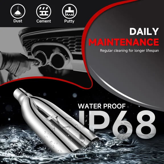 Exhaust Tips Universal Dual Punta De Escape Para Carro 2.5" Inlet 3" Outlet 19" Length Tail Pipe Exhaust Tips Compatible with Dodge Challenger SXT Honda Accord VW Chevy Camaro SS ZL1