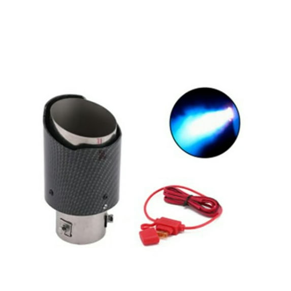 Exhaust Tipwith Led Light Carbon Fiber Car Exhaust Muffler Tip with Led Light Stainless Steel Muffler Car Exhaust Tip Modification Luminous Tube