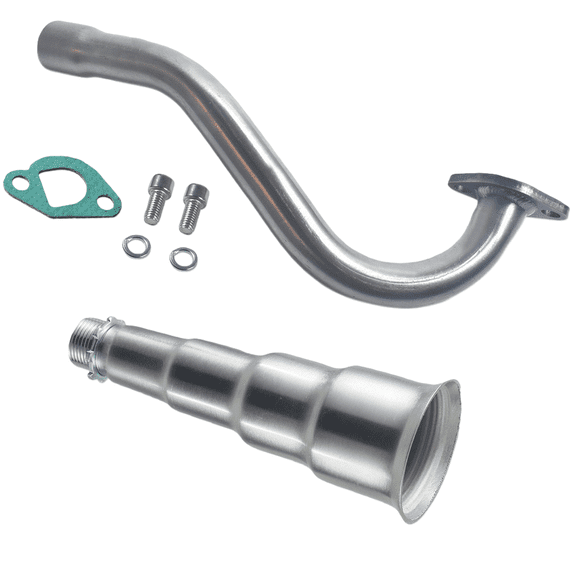 Exhaust Trumpet Header Pipe for Predator 196cc 212cc GX160 GX200 Engine for Manco Yerf Dog Go Kart Minibike Parts