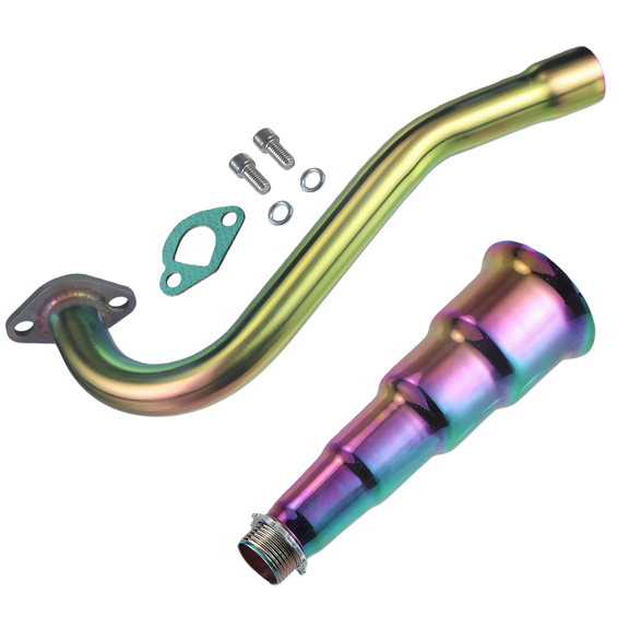 Exhaust Trumpet Header Pipe for Predator 196cc 212cc GX160 GX200 Engine for Manco Yerf Dog Go Kart Minibike Parts