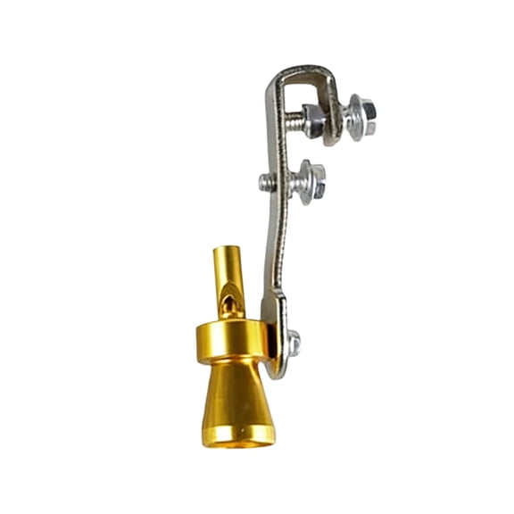Exhaust Turbo Whistle, XL Size Gold, 1 Piece Modified Car & Motorcycle Exhaust Accessory, Aluminum Fake Turbo Sound Simulator for Vehicle Exhaust Pipe Tuning