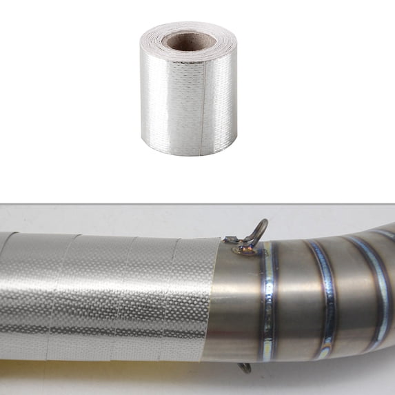 Exhaust Wrap,Exhaust Wrap,Silvery Aluminum Foil Tape Heat Insulating Tin Foil Paper,Adhesive Heat Shield Reflective Tape Wrap Roll,Aluminum Foil Tape Heat Insulating(Silver)