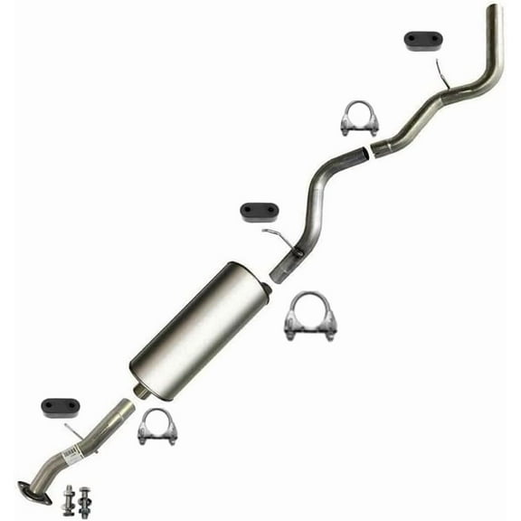 Exhaust kit with hangers bolts compatible with 2001-2006 suburban yukon 5.3l 2