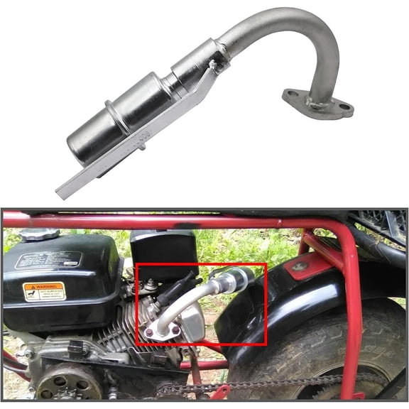 Exhaust with Muffler for Predator 212cc GX160 GX200 Go Kart & Mini Bikes