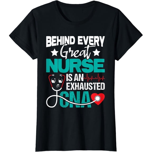 Exhausted CNA - Nurse Certified Nursing Assistant Healthcare T-Shirt
