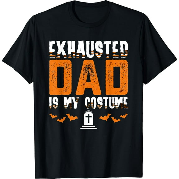 Exhausted Dad Costume Funny Matching Halloween Men T-Shirt