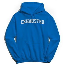 No Graphic Light Blue Men s Cotton Pullover Hoodie Walmart