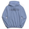 thumbnail image 1 of Exhausted Humor Graphic Light Blue Men's Crewneck Sweatshirt Hoodie, 1 of 1