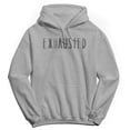 thumbnail image 1 of Exhausted Humor Graphic Sport Grey Men's Crewneck Sweatshirt Hoodie, 1 of 1