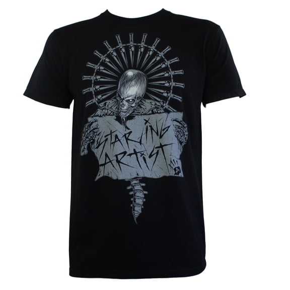Exhibit A Gallery Andy Biersack Unisex Starving Artist Skull T-Shirt M