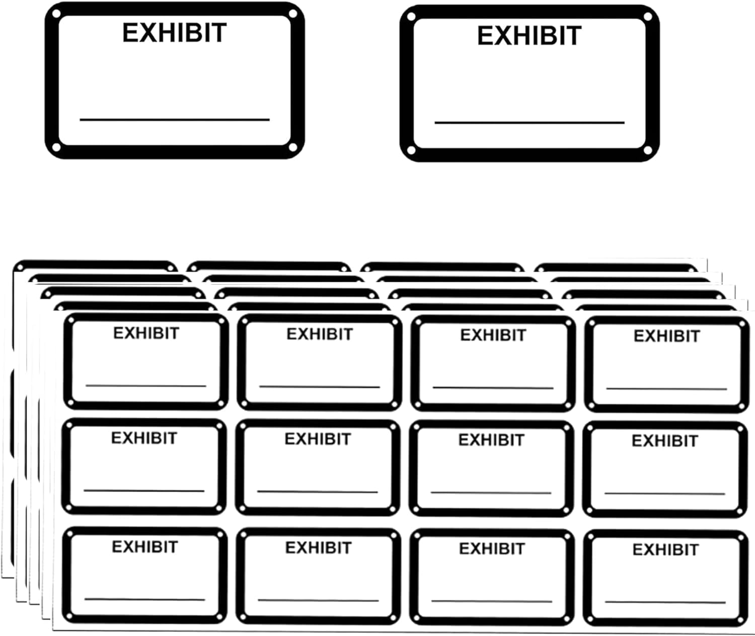 Exhibit Stickers White Legal Exhibit Labels 1.65*1 inch 300Pcs