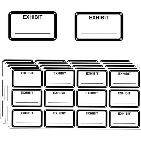 Exhibit Stickers White Legal Exhibit Labels 1.65*1 inch 300Pcs