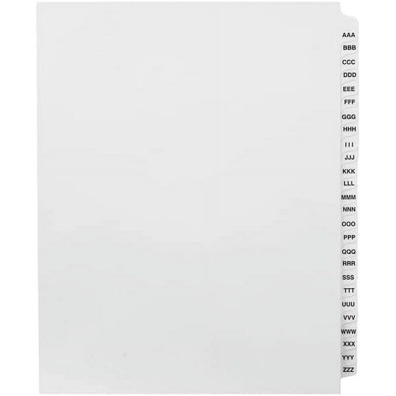 Exhibit Tabs AAA-ZZZ