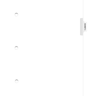 Exhibitindexes® 3 Hole Punched Side Exhibit Tabs Letter Size AVE Style Bold Font Package of 25 - Made in The USA