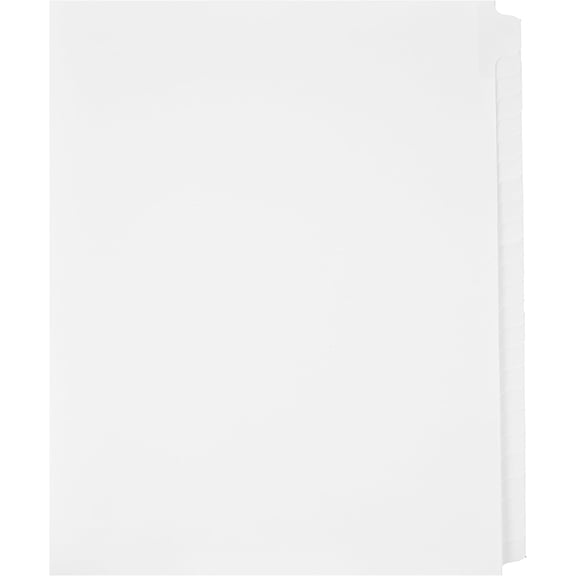 Exhibitindexes Blank Side 1/25th Cut Write on White Laminated Tabs Standard Letter-Size, Collated Legal Dividers 25-Tab Set Made in The US