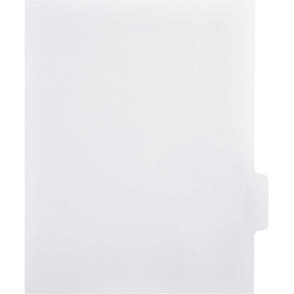 Exhibitindexes® Blank Side Tabs, All Position 4 of 5 Positions