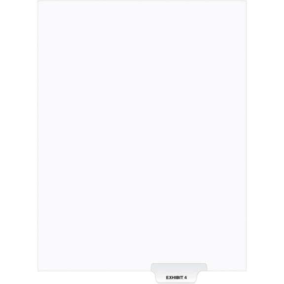 Exhibitindexes® Bottom Exhibit Tabs Letter Size AVE Style Bold Font Package of 25 - Made in the USA