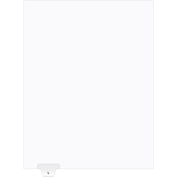 Exhibitindexes® Bottom Letter Tabs (no exhibit) Counts 25 Tabs | Made in the USA