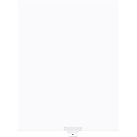 Exhibitindexes® Bottom Letter Tabs (no exhibit) Pack of 25 | Made in the USA