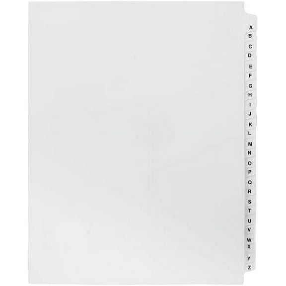 Exhibitindexes Exhibit Tabs A-Z Side Collated Sets Letter Size