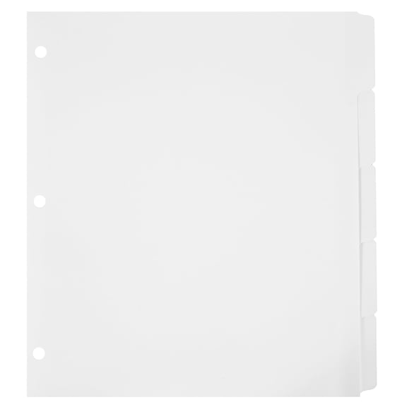 Exhibitindexes® Extra Wide Dividers to Use with Sheet Protectors 9 3/4" Wide - Fits Standard 3 Ring Binders - Made in The USA