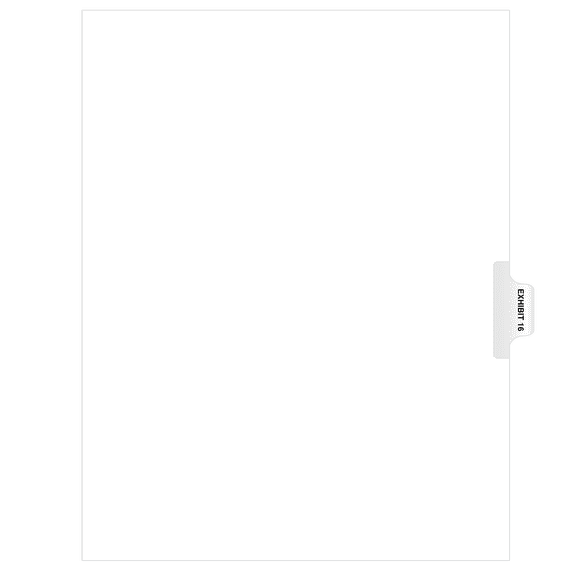 Exhibitindexes® Side Exhibit Tabs Letter Size AVE Style Bold Font Package of 25 - Made in The USA