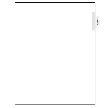 Exhibitindexes® Side Exhibit Tabs Letter Size AVE Style Bold Font Package of 25 - Made in The USA