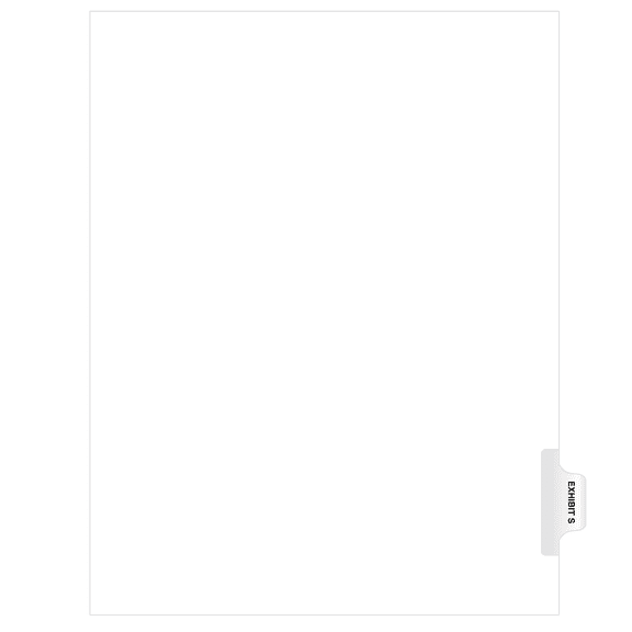 Exhibitindexes® Side Exhibit Tabs Letter Size AVE Style Bold Font Package of 25 - Made in The USA
