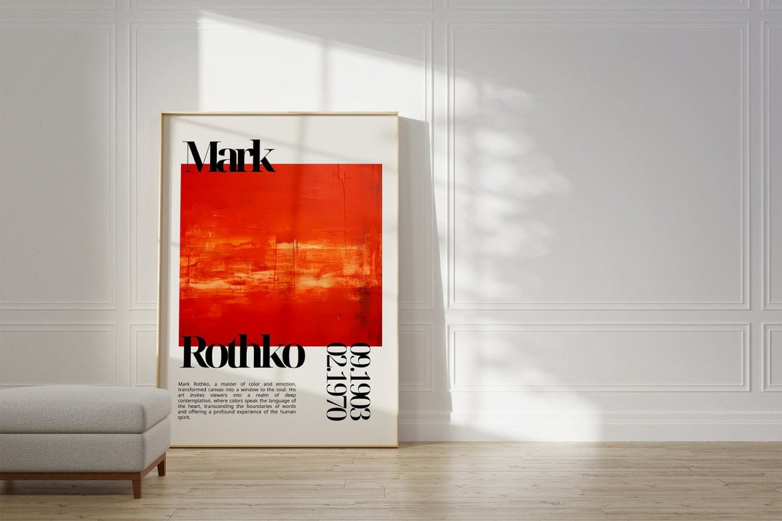 Rethko Exhibition As Or Livingroom Idea Museum Poster, Mark Rothko, Mark ...