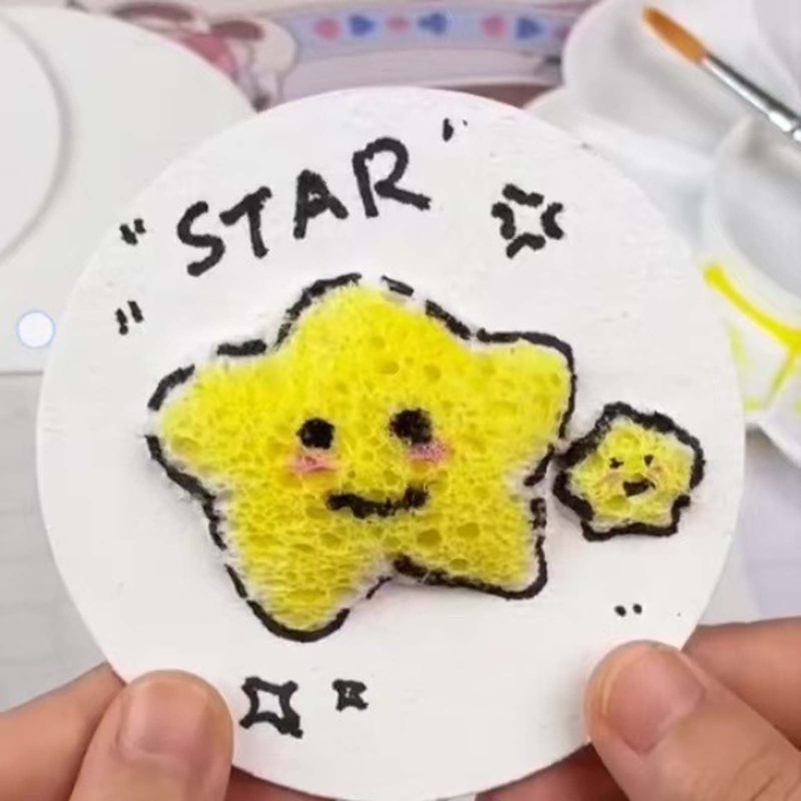 Exhoden 10Pcs Foam Texture Painting Paper, Foam Texture Blank Painting ...